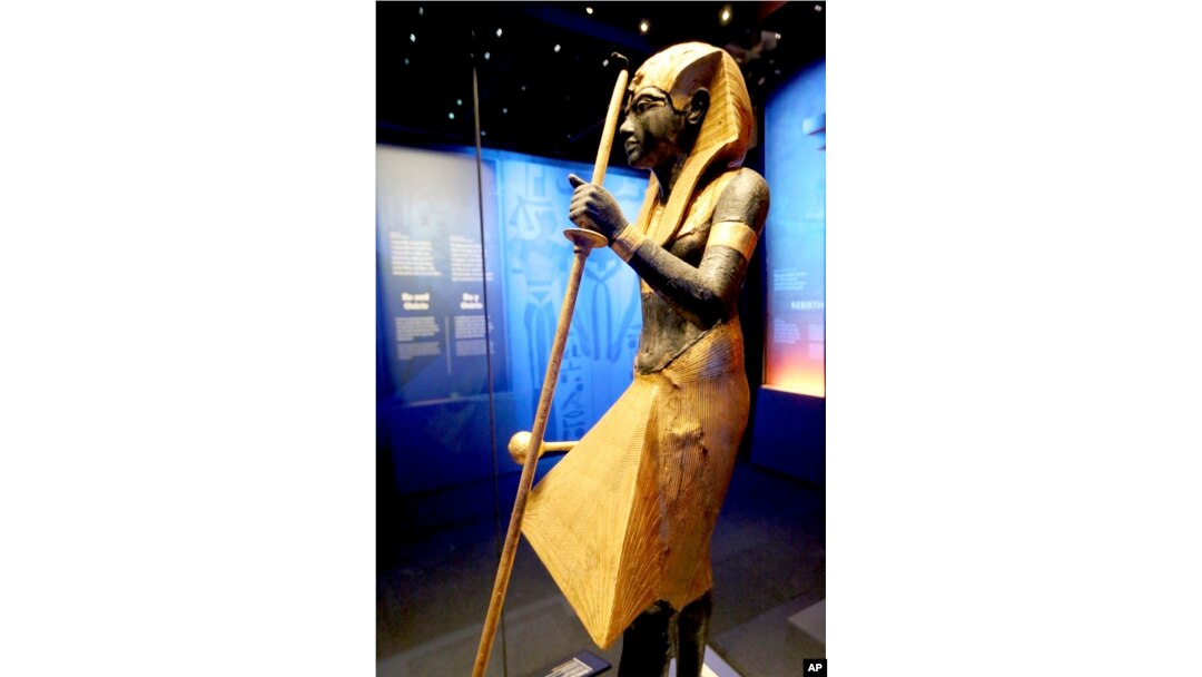 Galleries featuring artifacts from King Tut's tomb at the press preview on March 21, 2018 for the recent world premiere of KING TUT: Treasures of the Golden Pharaoh at the California Science Center in Los Angeles.