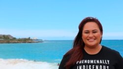 State Rep. Stacelynn Eli stands for a portrait in Nanakuli, Hawaii on June 21, 2021. The Hawaii House of Representatives earlier this year passed a resolution, sponsored by Eli, creating a state task force to gather data on missing and murdered Native Haw