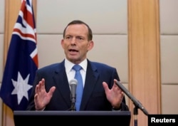 FILE - Australian Prime Minister Tony Abbott, April 12, 2014.
