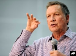 Republican presidential candidate, Ohio Gov. John Kasich speaks during a campaign event, April 22, 2016, in Glastonbury, Conn.