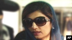 Pakistan foreign minister Hina Rabbani Khar is shown in this file photo.