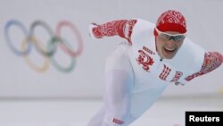俄羅斯選手伊萬・史科布列夫參加2014年索契冬奧會男子1500米速滑比賽