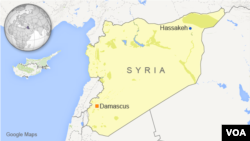 Map of Hassakeh, Syria