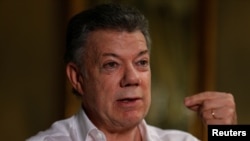 Le président Juan Manuel Santos, Prix Nobel de la Paix 2016, à Bogota en Colombie, le 5 septembre 2016. (Reuters/ John Vizcaino)