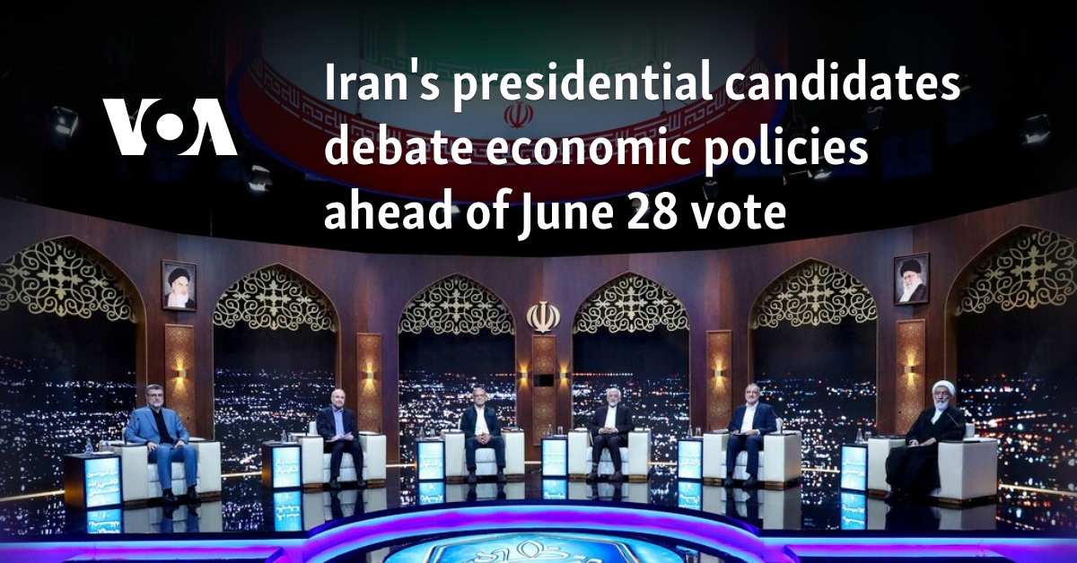 Iran's presidential candidates debate economic policies ahead of June 28 vote