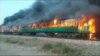 آتش‌سوزی گسترده در یک قطار در پاکستان دست‌کم ۷۴ کشته برجای گذاشت