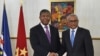 João Lourenço, Presidente de Angola, e José Maria Neves, Presidente de Cabo Verde, Praia, 9 de Novembro de 2021