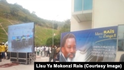 Le président Joseph Kabila a inauguré une nouvelle centrale hydro-électrique de 150 mégawatts, Zongo 2, au Kongo-central, RDC, 22 juin2018. (Facebook/Lisu Ya Mokonzi Rais)