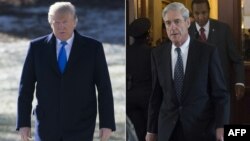 Le président Donald Trump et le le procureur spécial Robert Mueller.