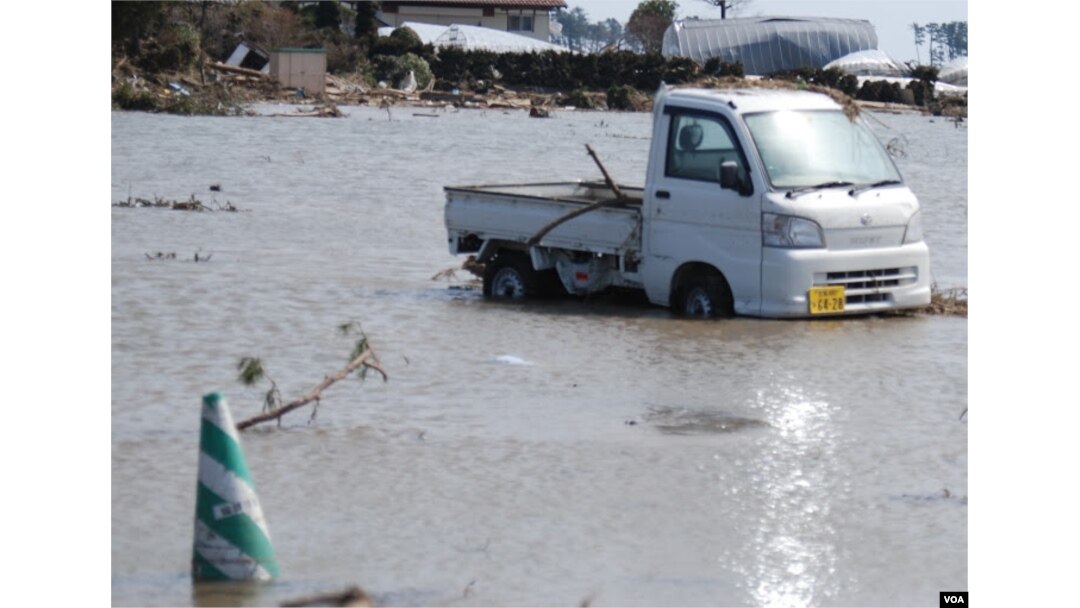 The massive quake on March 11, 2011, unleashed a devastating tsunami upon Japan. (S. Herman/VOA)