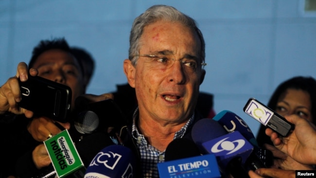 El expresidente de Colombia Álvaro Uribe respalda la candidatura de Iván Duque para presidente.