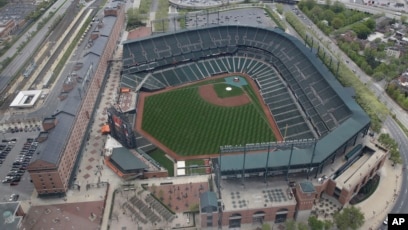 Empty stadium for Baltimore Orioles