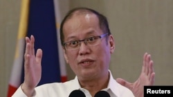 Tổng thống Philippines President Benigno Aquino phát biểu tại Manila, ngày 27/10/2015.
