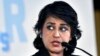 FILE - President of Mauritius Ameenah Firdaus Gurib-Fakim speaks at a summit on water issues in Budapest, Hungary, Nov. 29, 2016.