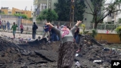 Woman Cries Over Violence in Turkey.