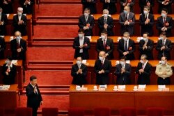 Presiden China Xi Jinping menghadiri upacara pembukaan Komite Nasional CPPCC di Aula Besar Rakyat di Beijing, 21 Mei 2020.