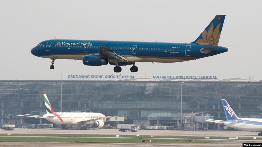 Máy bay Vietnam Airlines tại sân bay Nội Bài. [Ảnh minh họa]