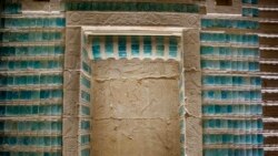 بخشی از دیوار مقبره فرعون «جوزر» پس از مرمت - ۲۳ شهریور ۱۴۰۰
