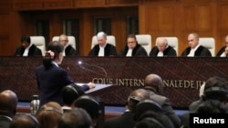 နိုင်ငံတကာတရားရုံး (ICJ) မှာ မြန်မာ့အရေးကြားနားခဲ့စဉ် (ဓာတ်ပုံ - ရိုက်တာ) 