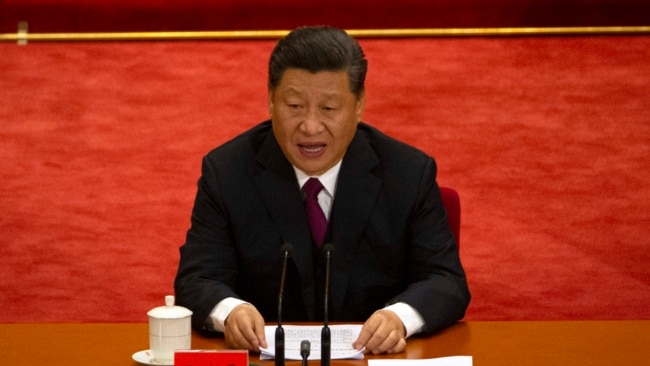 中共领导人习近平在4月30日举行的纪念五四运动100周年大会上发表讲话