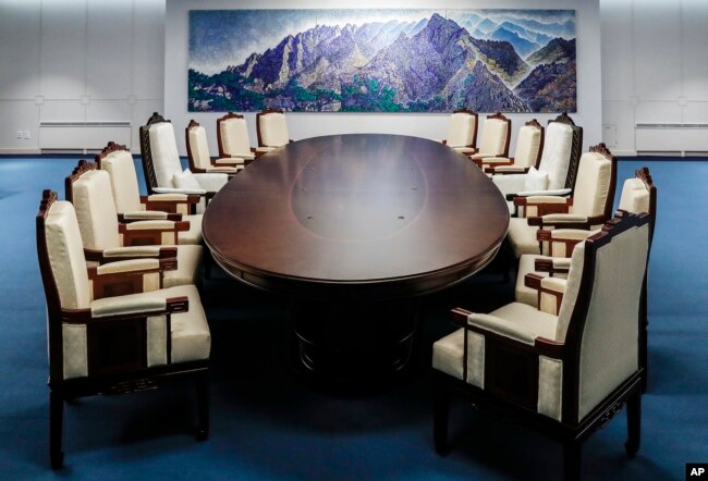 Salón de reuniones de la Casa de la Paz donde se realizará el encuentro.