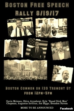 A poster promoting the Aug. 19, 2017, Boston Free Speech rally that was posted to the group's Facebook page.