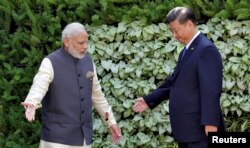 지난 2016년 제8차 브릭스(BRICS) 정상 회의에 나렌드라 모디 인도 총리(왼쪽)와 시진핑 중국 국가주석이 참석했다.
