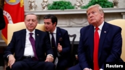 도널드 트럼프 미국 대통령과 레제프 타이이프 에르도안 터키 대통령이 지난해 11월 백악관에서 정상회담을 했다. 