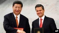 Chủ tịch Trung Quốc Tập Cận Bình và Tổng thống Mexico Enrique Pena Nieto tại Mexico City, ngày 4/6/2013.