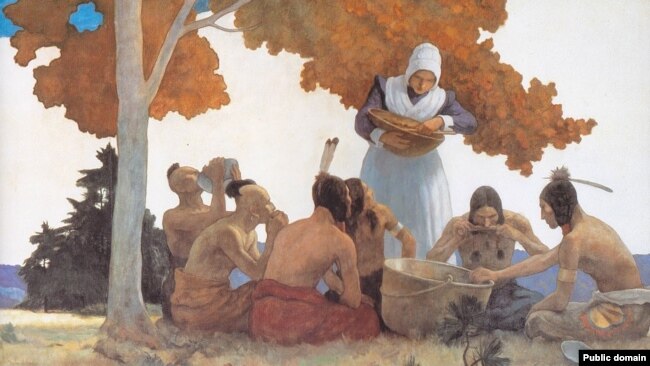 Thanksgiving with the Indians by N. C. Wyeth