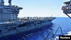 Hàng không mẫu hạm Hoa Kỳ USS Nimitz trên Biển Đông vào ngày 7/7/2020.