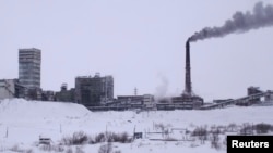 A general view of the Vorkutinskaya mine in Russia's northern Komi region near Vorkuta is seen in this undated file photo provided by Russia's Emergency Ministry.