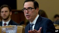 Treasury Secretary Steven Mnuchin testifies before the House Ways and Means Committee on Capitol Hill in Washington, March 14, 2019.