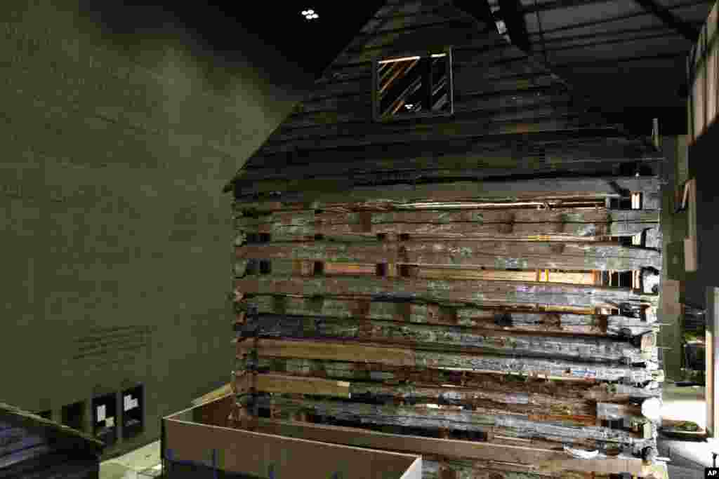 Smithsonian African American Museum: In this photo taken July 18, 2016, a slave cabin from Poolesville, Md., is on display in the Smithsonian National Museum of African American History and Culture in Washington, as seen during a media preview tour.