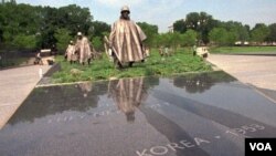 미국 수도 워싱턴의 한국전 참전 기념 공원. (자료사진) 