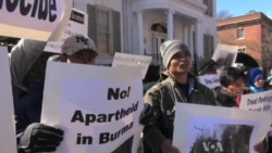 Rohingya Protest Outside Burmese Embassy in Washington