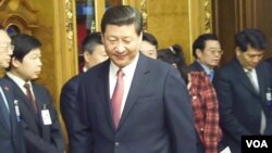 2013年3月习近平访俄时在下议院国家杜马。（美国之音白桦拍摄）