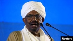 FILE - Sudan's President Omar al-Bashir delivers a speech at the Presidential Palace in Khartoum, Sudan, Dec. 31, 2018.