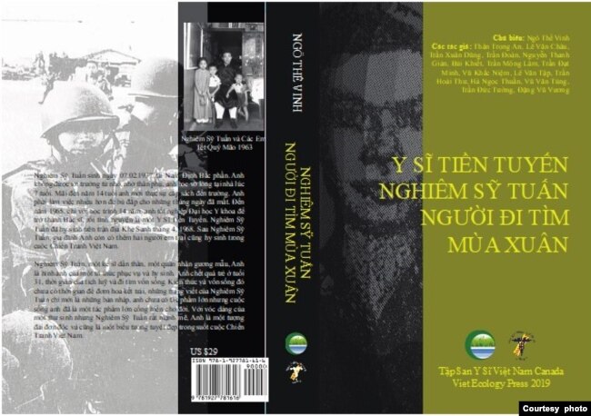 Hình bìa tuyển tập Y Sĩ Tiền Tuyến Nghiêm Sỹ Tuấn, Người Đi Tìm Mùa Xuân. Nxb TSYS Việt Nam Canada & Việt Ecology Press 2019.