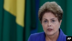 FILE - Brazil’s President Dilma Rousseff, is seen in a March 18, 2015, photo.