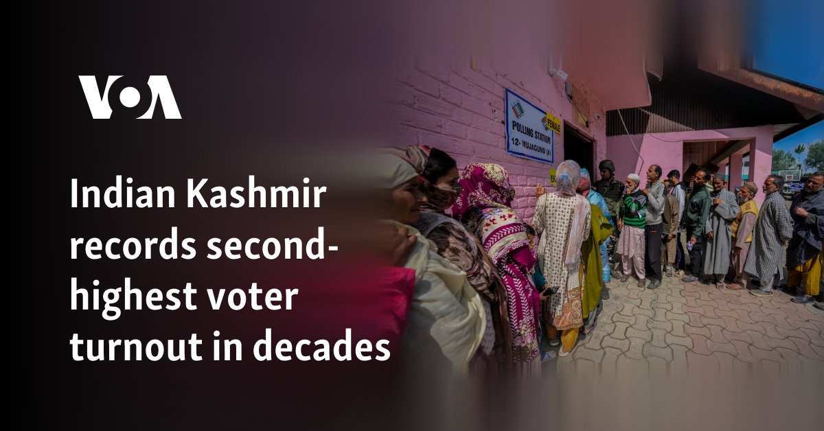 Indian Kashmir records second-highest voter turnout in decades