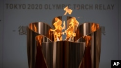 在日本福岛县燃烧的东京奥运会圣火 （2020年3月24日）