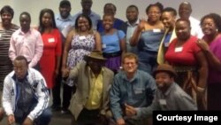 Nomsa Nekevane and her colleagues in Britain taking care of the needy. (Photo: Nomsa Nekevane)