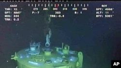 A still image from a live BP video feed shows the BP well on 06 Aug 2010 in the Gulf of Mexico