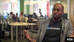Yonas Beshawred, StackShare: "I never considered [tech] as a real career path because I didn't have someone that I could point to that was in that industry." (VOA)