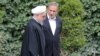 اسحاق جهانگیری در کنار رئیس جمهوری ایران پس از آخرین جلسه هیات دولت در سال ۹۴