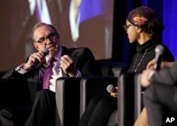 Carlos Sada, left, Mexico's ambassador to the United States, takes part in a panel discussion during a session of the National Immigration Integration Conference, Dec. 12, 2016, in Nashville, Tennessee.