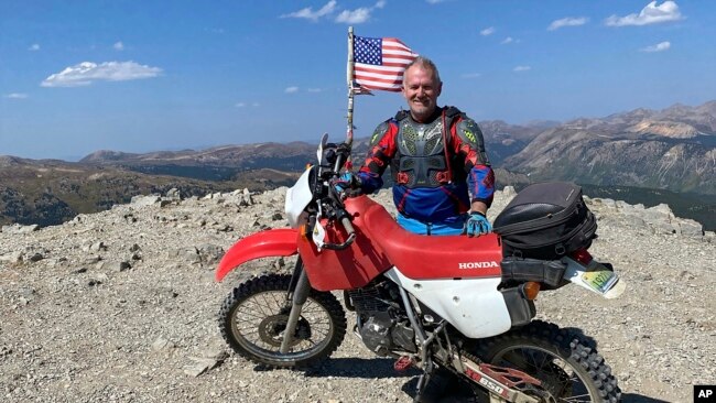 This August 2021 photo provided by Julie O’Hara shows Jim Parsons, a 57-year-old Alabama man who was declared brain-dead from a September 2021 dirt bike racing accident. Parsons’ family donated his body for research at the University of Alabama at Birming