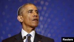 Президент США Барак Обама выступил в синагоге «Адас Исраэль» в Вашингтоне. 22 мая 2015 г.
