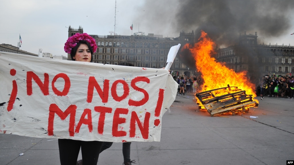 Las mujeres mexicanas expresaron un fuerte mensaje contra los feminicidios y la violencia de género el 8 de marzo de 2020.
